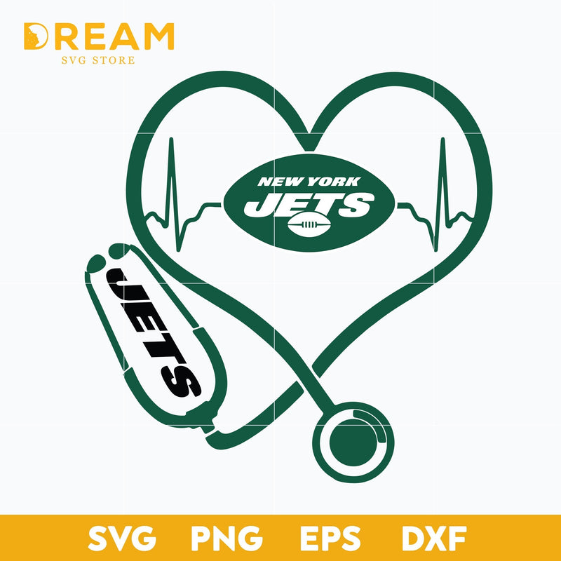 New York Jets heart svg, Jets heart svg, Nfl svg, png, dxf, eps digital file NFL24102020L