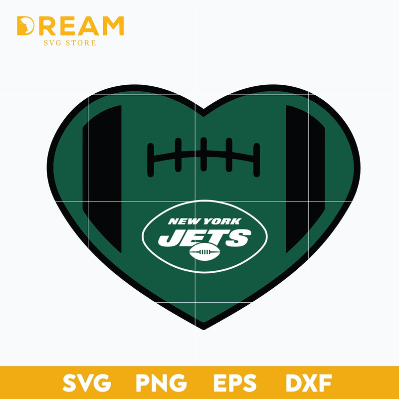 New York Jets heart svg, Jets heart svg, Nfl svg, png, dxf, eps digital file NFL24102021L