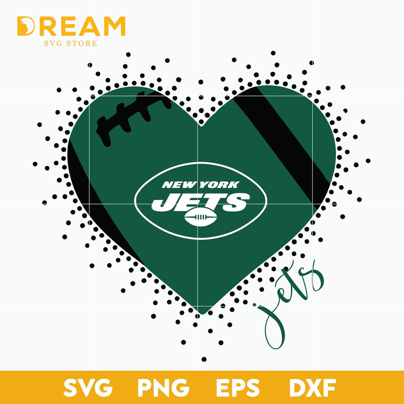 New York Jets heart svg, Jets heart svg, Nfl svg, png, dxf, eps digital file NFL2410203L