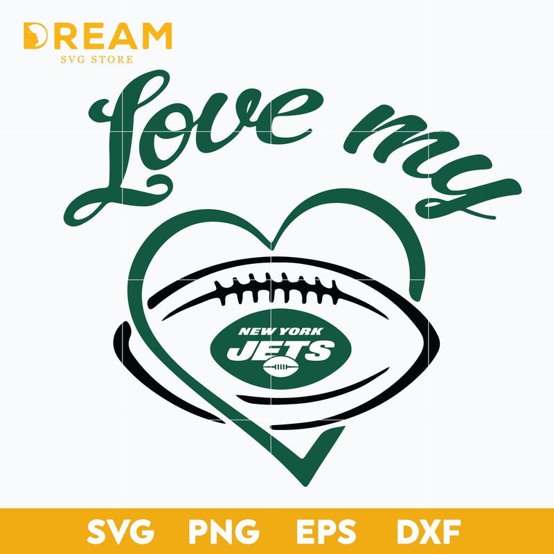 New York Jets heart svg, Jets heart svg, Nfl svg, png, dxf, eps digital file NFL2410204L