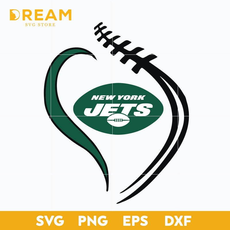 New York Jets heart svg, Jets heart svg, Nfl svg, png, dxf, eps digital file NFL2410205L