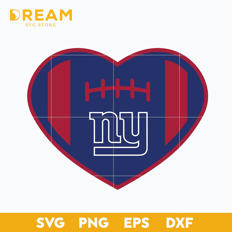 New York Giants heart svg, Giants heart svg, Nfl svg, png, dxf, eps digital file NFL25102026L