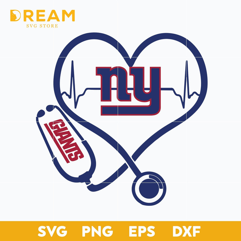 New York Giants heart svg, Giants heart svg, Nfl svg, png, dxf, eps digital file NFL25102029L