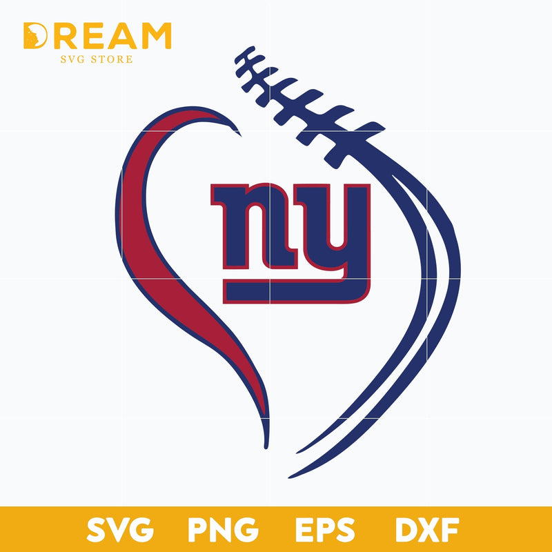 New York Giants heart svg, Giants heart svg, Nfl svg, png, dxf, eps digital file NFL2510205L