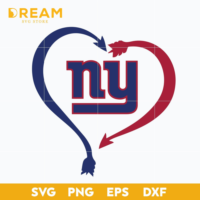 New York Giants heart svg, Giants heart svg, Nfl svg, png, dxf, eps digital file NFL2510207L