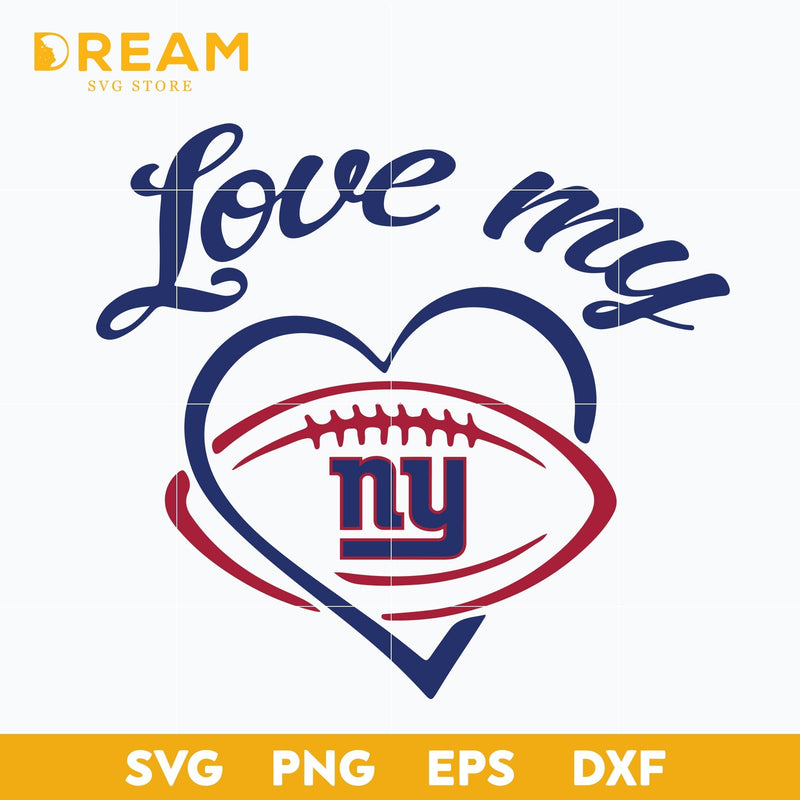 New York Giants heart svg, Giants heart svg, Nfl svg, png, dxf, eps digital file NFL2510208L