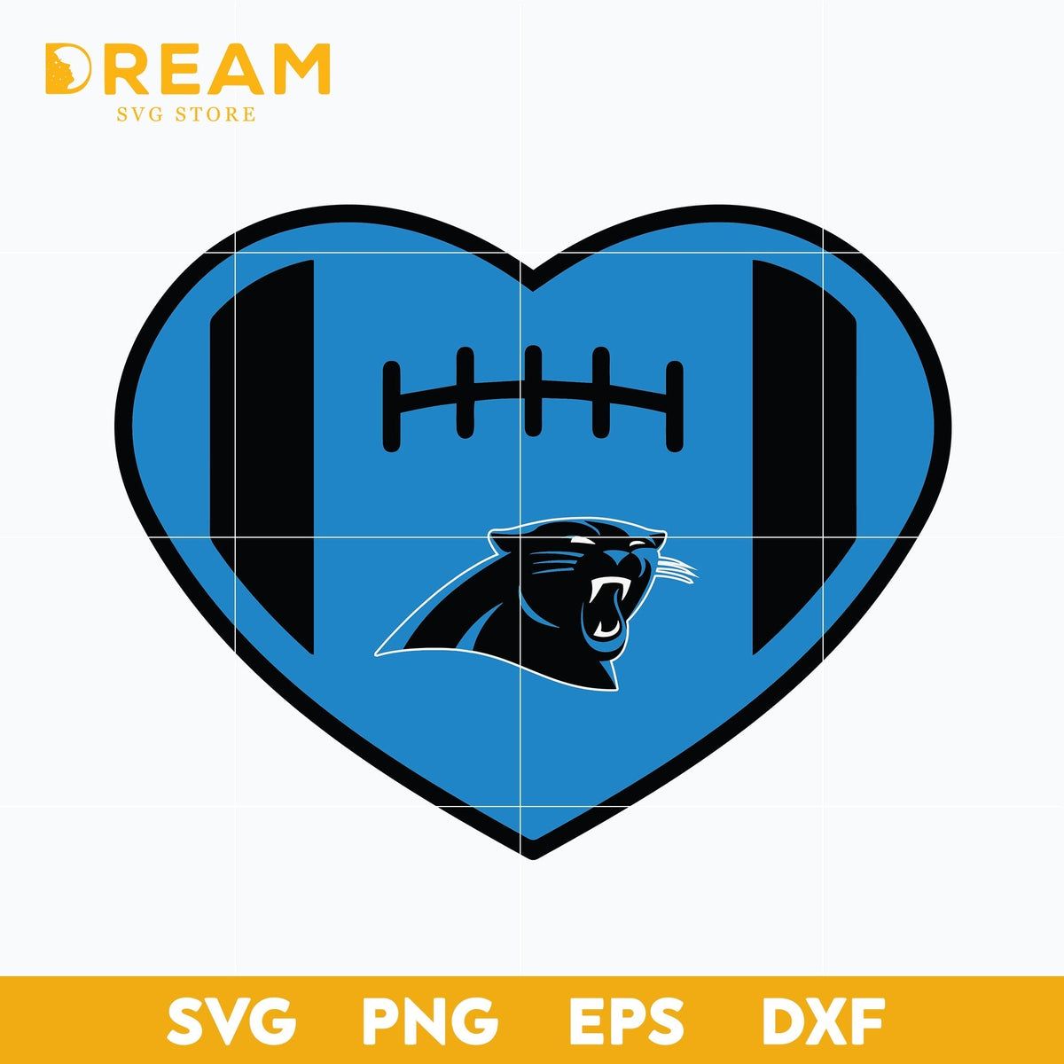 Carolina Panthers heart svg, Panthers heart svg, Nfl svg, png, dxf, eps digital file NFL30102029L