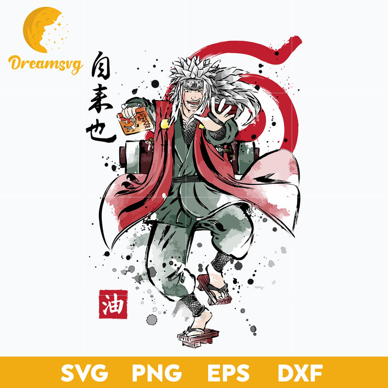 Naruto Jiraiya Svg, Jiraiya Svg, Jiraiya Anime Svg,  Anime Lover Svg, Naruto Svg, Anime Svg, png, eps, dxf digital download.