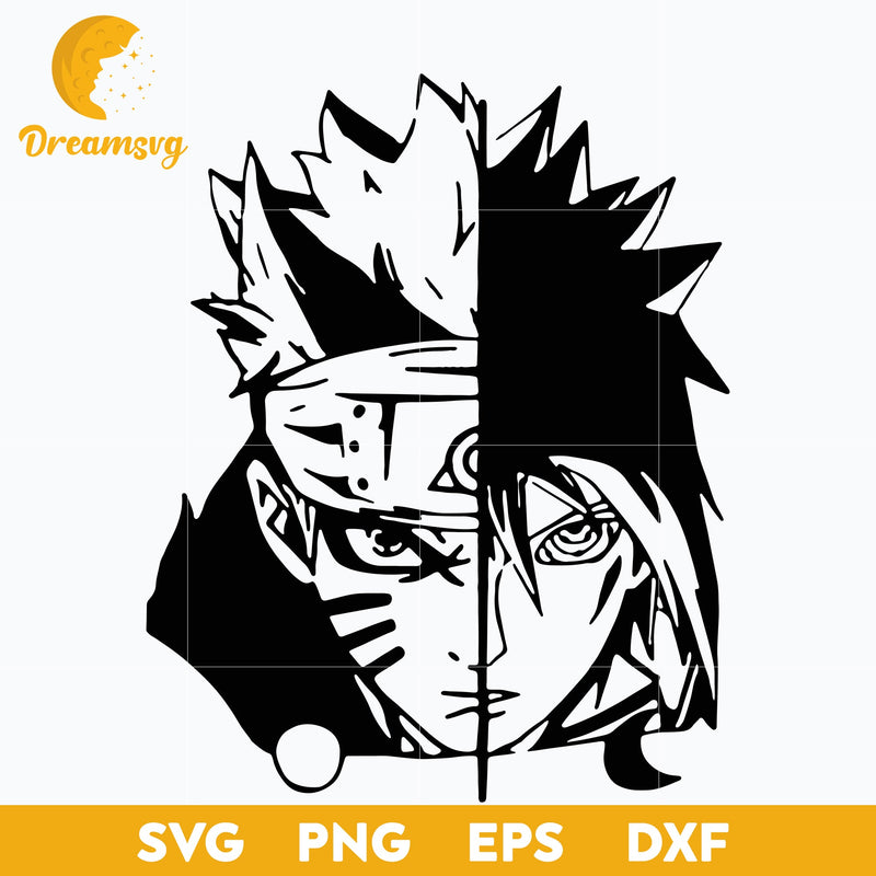 Naruto Uzumaki And Sasuke Uchiha Svg, Naruto Svg, Japan Cartoon Svg, Anime Svg, png, eps, dxf digital download.