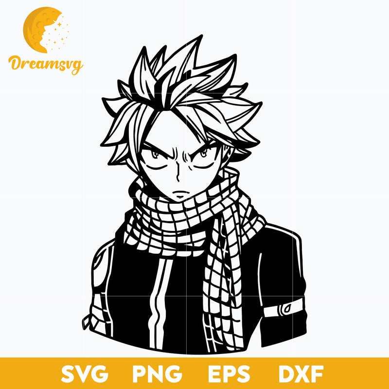 Natsu Dragneel Svg, Fairy Tail Svg, Anime Fairy Tail Svg, Manga Svg, Anime Gift Svg, Anime Svg, png, eps, dxf digital download.