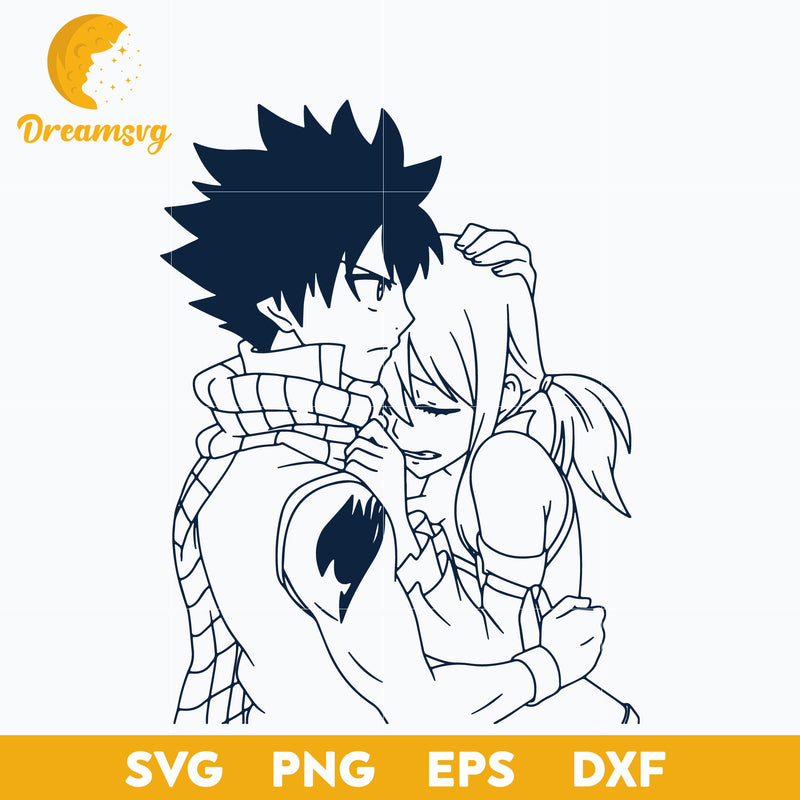 Natsu Dragneel Svg, Lucy Heartfilia Svg, Fairy Tail Svg, Anime Svg, png, eps, dxf digital download.