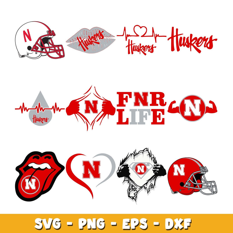 Nebraska Cornhuskers ncca Bundle svg, Nebraska Cornhuskers logo svg, ncaa svg