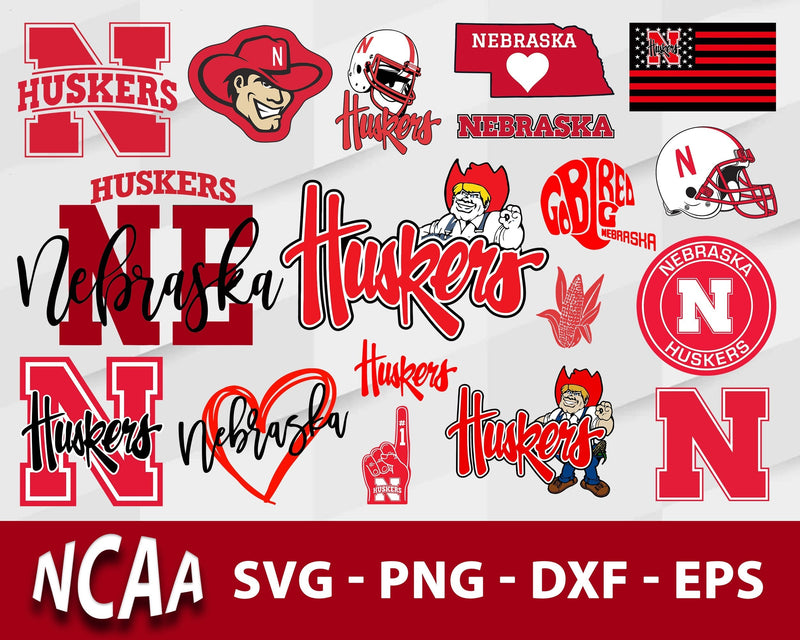 Nebraska Cornhuskers Svg Bundle, Nebraska Cornhuskers Svg, Sport Svg, Ncaa Svg, Png, Dxf, Eps Digital file.