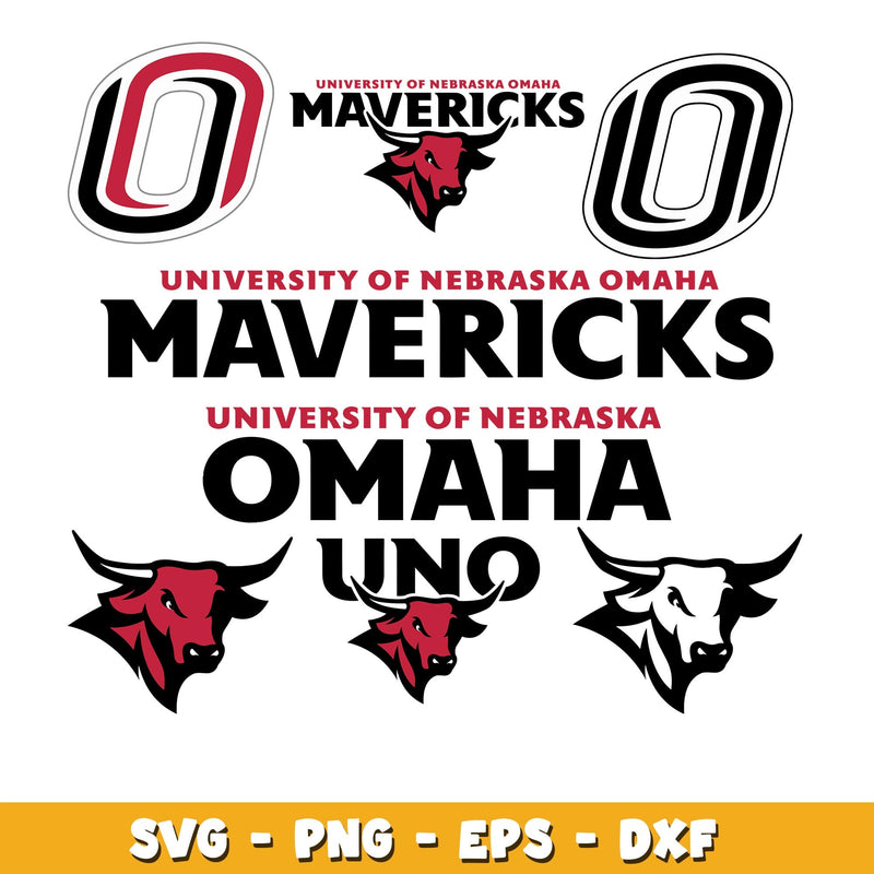 Omaha Mavericks Bundle svg, Omaha Mavericks logo svg, ncaa svg