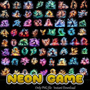 Neon Game PNG, Neon Characters PNG, Neon Transparent Png, Neon PNG Designs