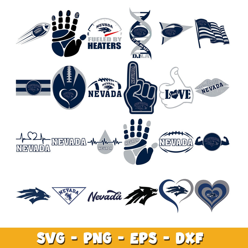 Nevada Wolf Pack Football Bundle svg, Nevada Wolf Pack logo svg, ncaa svg