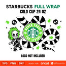 Never Trust The Living Starbucks Full Wrap Svg, Halloween Svg, Beetle Juice Svg, Trick or Treat Svg, Cricut, Silhouette Vector Cut File