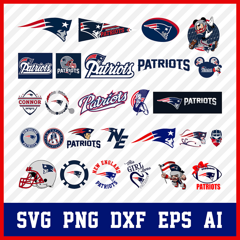 New England patriots Svg Logo, New England patriots Png Logo, NFL Patriots Clipart Bundle