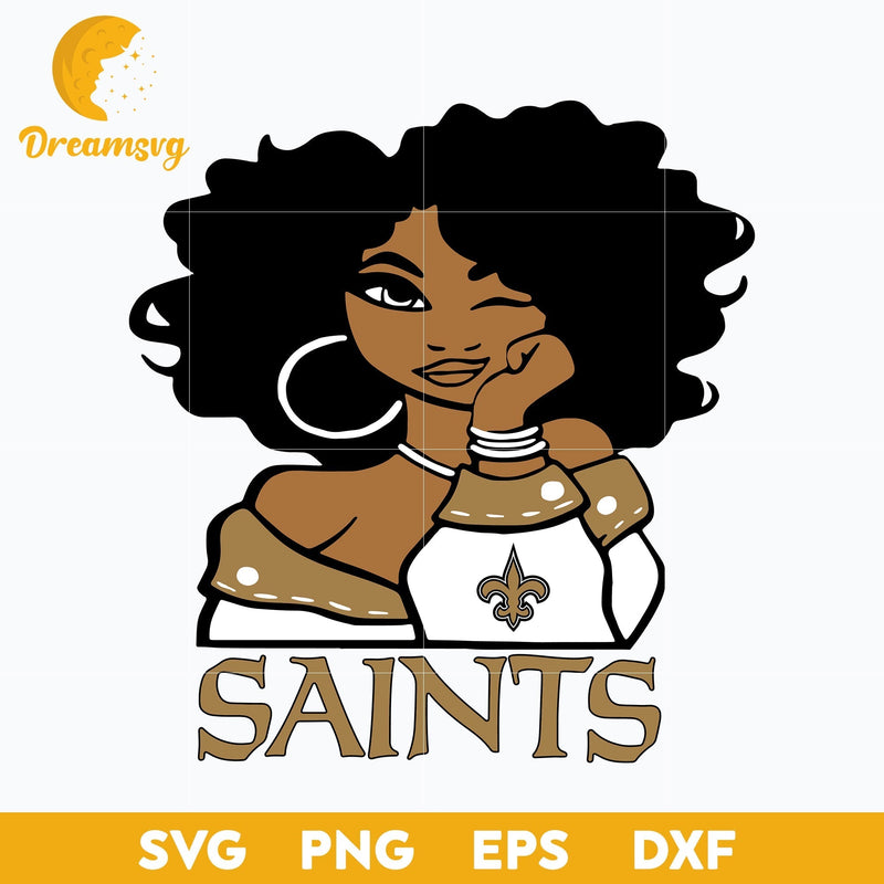 New Orleans Saints Girl  Nfl Svg, New Orleans Saints Svg, Sport Svg, Nfl Svg, Png, Dxf, Eps Digital File.