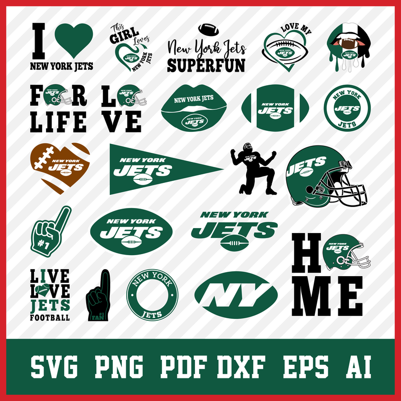 New York Jets Svg Logo, New York Jets Png Logo, NFL New York Jets Clipart Bundle