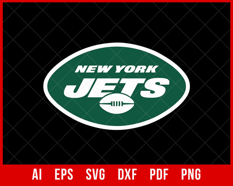 New York Jets NFL Team Logo Clipart SVG Cut File for Cricut Digital Download