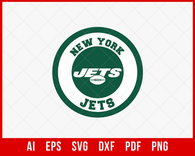 New York Jets Logo Clipart Sticker Cutting SVG DXF Cut File for Cricut Digital Download