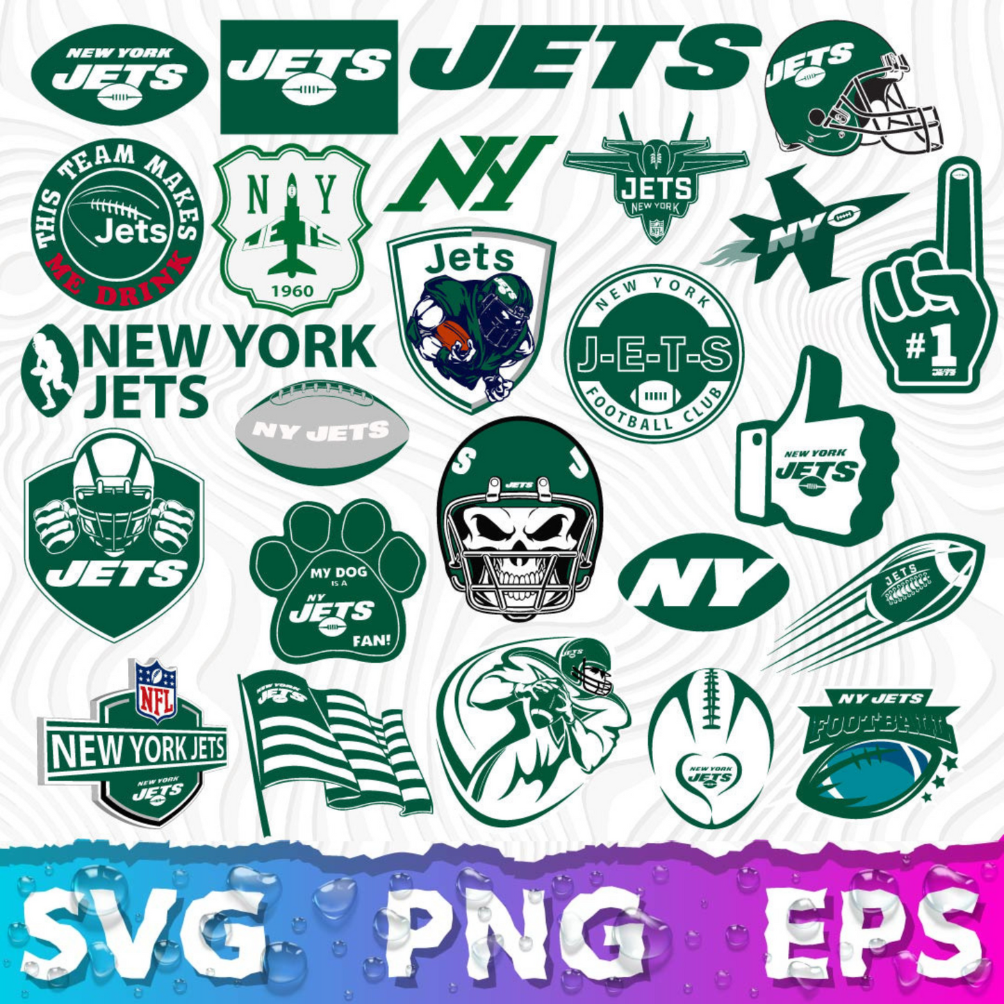 New York Jets Logo SVG, NY Jets PNG Logo Transparent, SVG Cut Files For Cricut / Silhouette