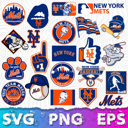New York Mets Logo SVG, NY Mets PNG Logo Transparent, SVG Cut Files For Cricut / Silhouette
