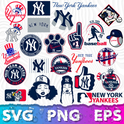 New York Yankees Logo SVG, NY Yankees PNG Logo Transparent, SVG Cut Files For Cricut / Silhouette