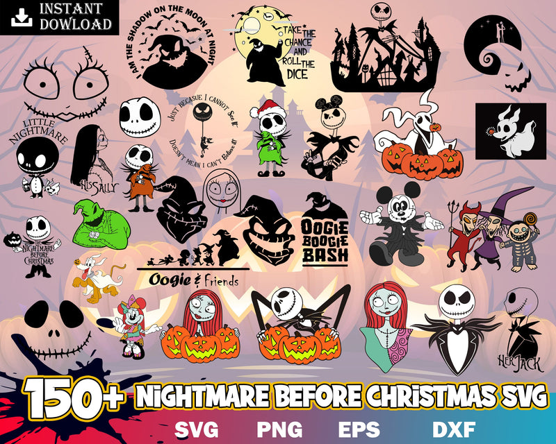 150+ Nightmare Before Christmas SVG Mega Bundle