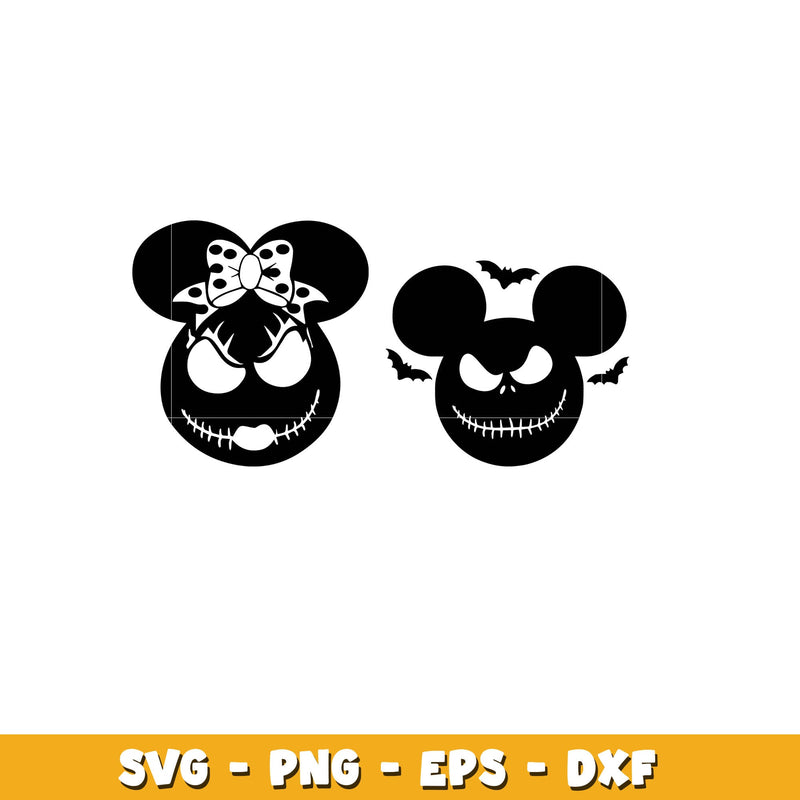 Mickey Nightmare Before Christmas bundle svg, Disney svg, Digital download