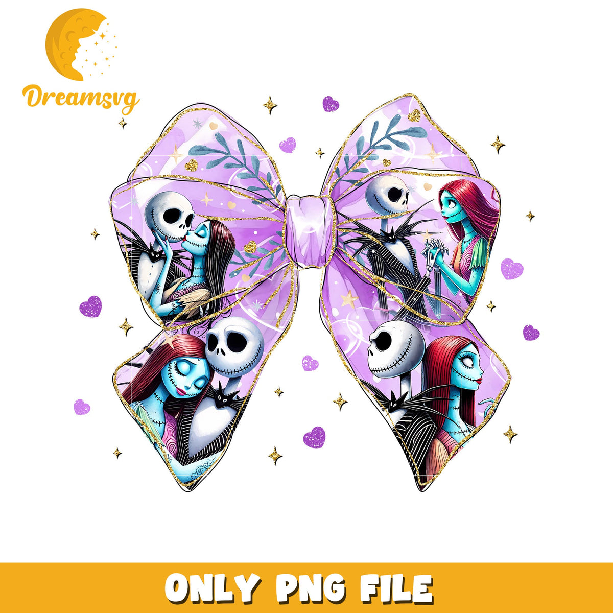 Nightmare Before Xmas Bow PNG