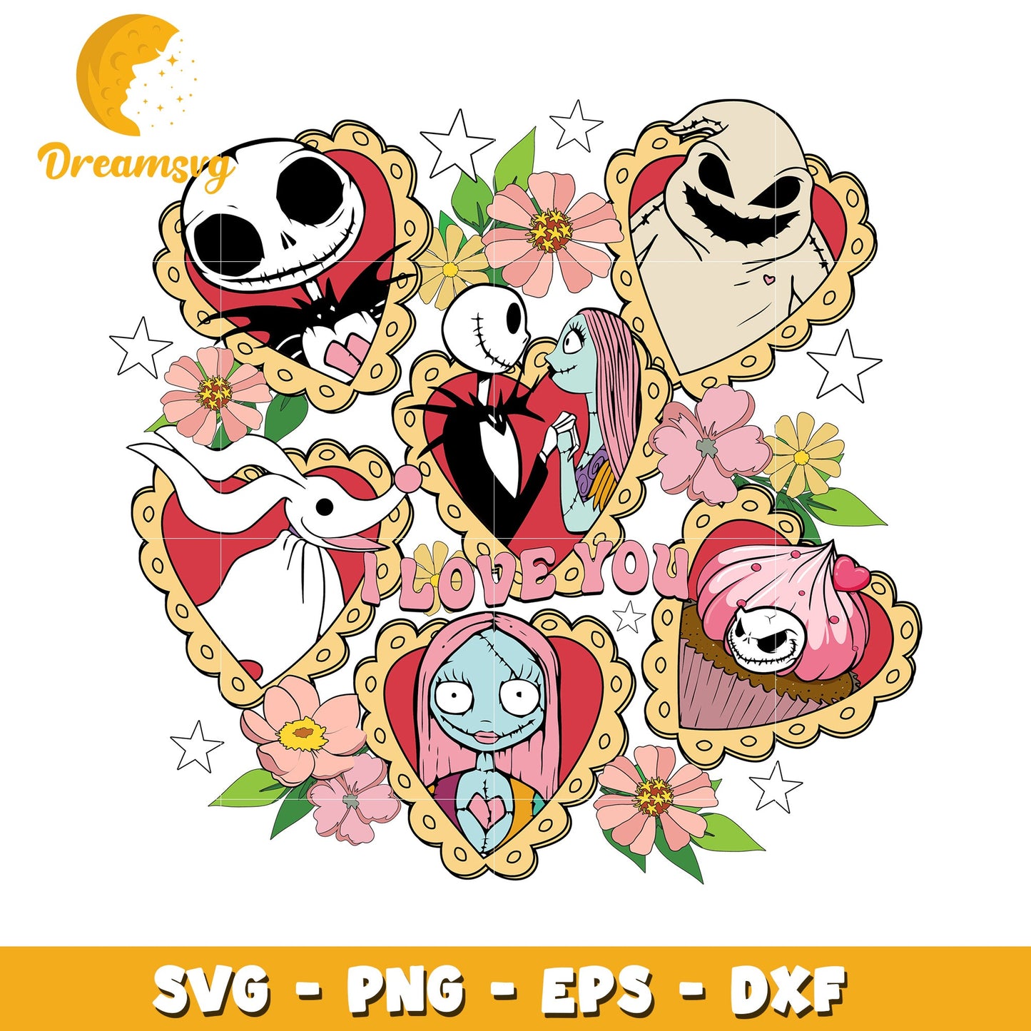 Nightmare Before Xmas Valentine SVG Bundle