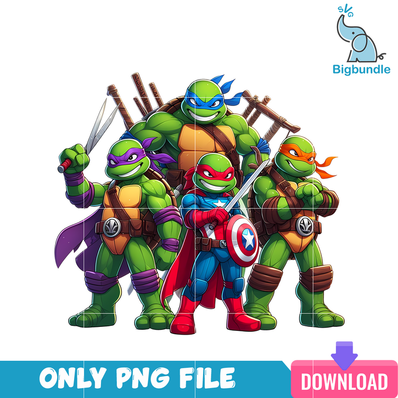 Ninja Turtle Avengers PNG