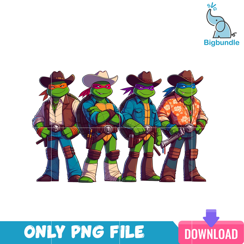 Ninja Turtle Cowboy PNG