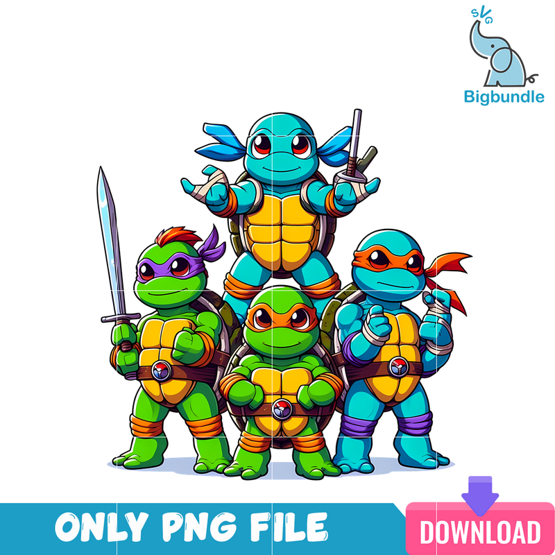 Ninja Turtle Kids PNG