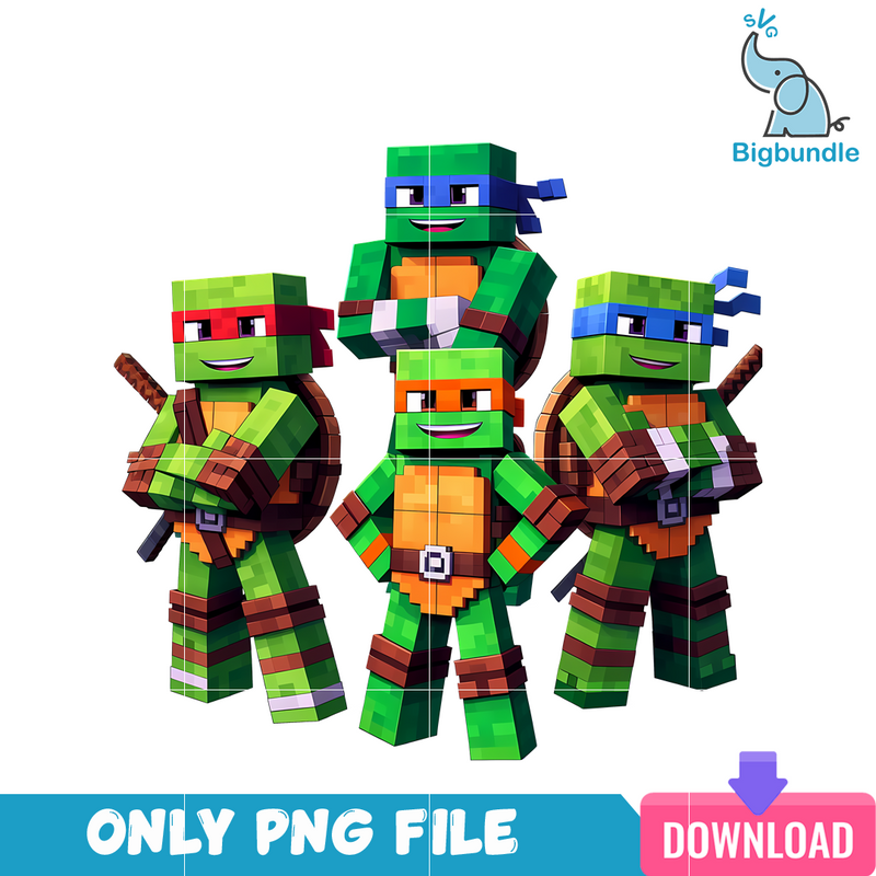 Minecraft Ninja Turtle PNG