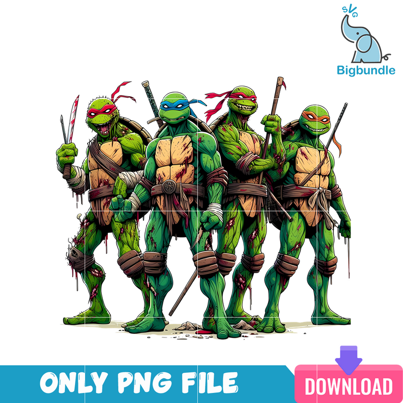 Ninja Turtle Fighting PNG