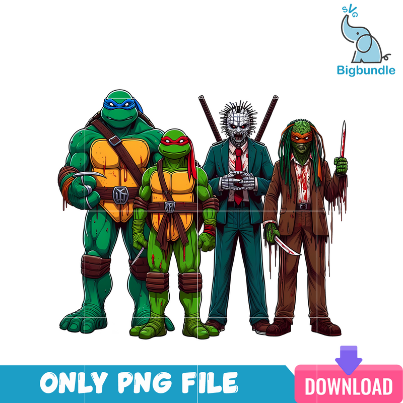 Ninja Turtle Horror PNG