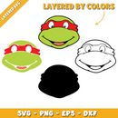 Ninja Turtles Clipart Bundle, Alphabet SVG, Teenage Mutant Ninja Turtles SVG Cut Files for Cricut / Silhouette, PNG DXF