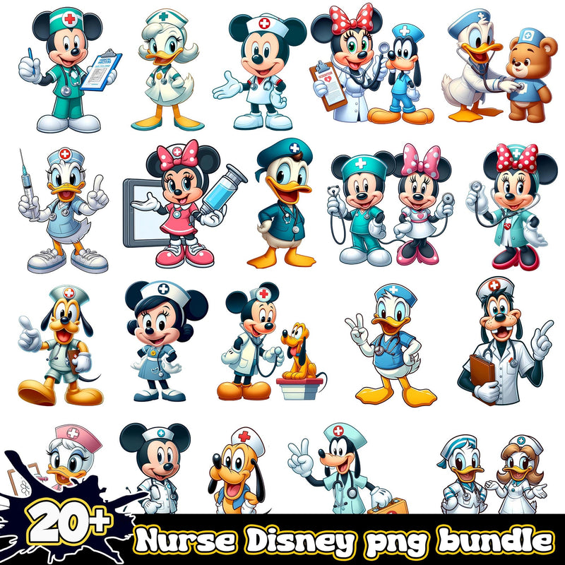 Nurse Disney Bundle 20+ PNG