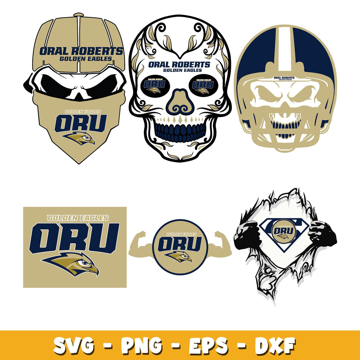 oral roberts skyll Bundle svg, oral roberts logo svg, ncaa svg