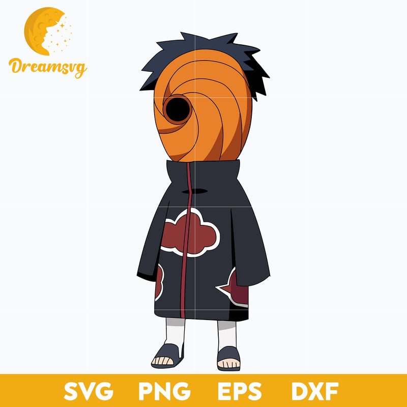 Obito Uchiha Svg, Naruto Svg, Tobi Chibi Svg, Anime Manga Svg, Obito Uchiha Mask Svg, Naruto Character Svg, Anime Svg, png, eps, dxf digital download.