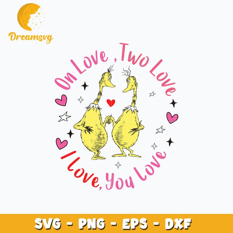 Dr Seuss one love two love svg