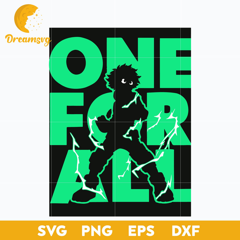 One For All Svg, My Hero Academia Svg, Love Anime Svg, Anime Manga Svg, Manga Svg, Japanese Svg, Anime Svg, png, eps, dxf digital download.