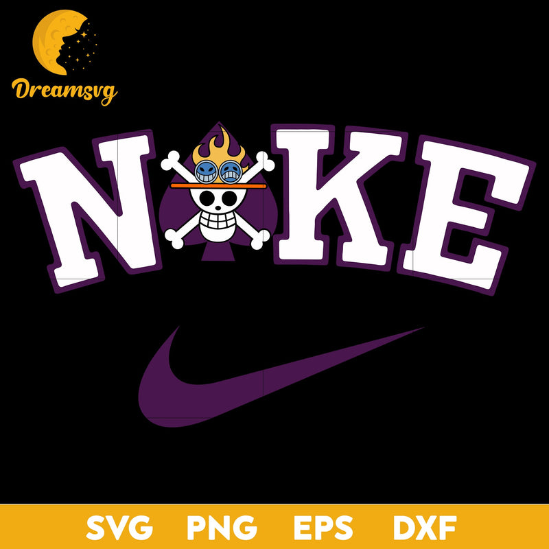 One Piece Jolly Roger x Nike Svg, Jolly Roger Svg, One Piece Svg, Anime Svg, png, eps, dxf digital download.