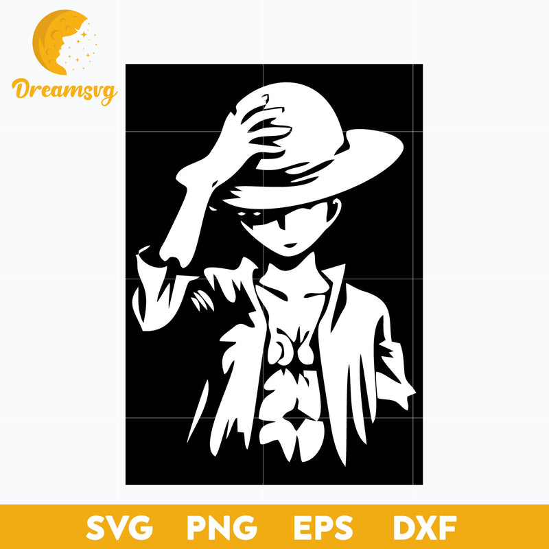 One Piece Luffy Svg, Monkey D.Luffy Svg, Pirate King Svg, Anime Svg, png, eps, dxf digital download.