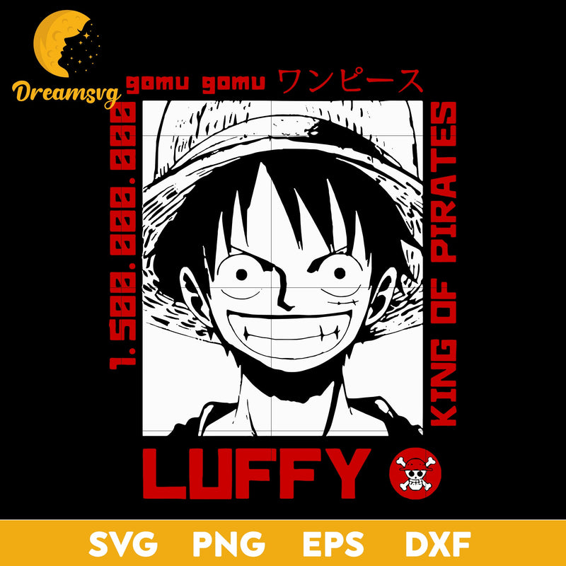 One Piece Monkey D. Luffy Svg, One Piece Svg, King Of Pirate Svg, Luffy One Piece Svg, Anime Svg, Luffy Svg, Anime Svg, png, eps, dxf digital download.