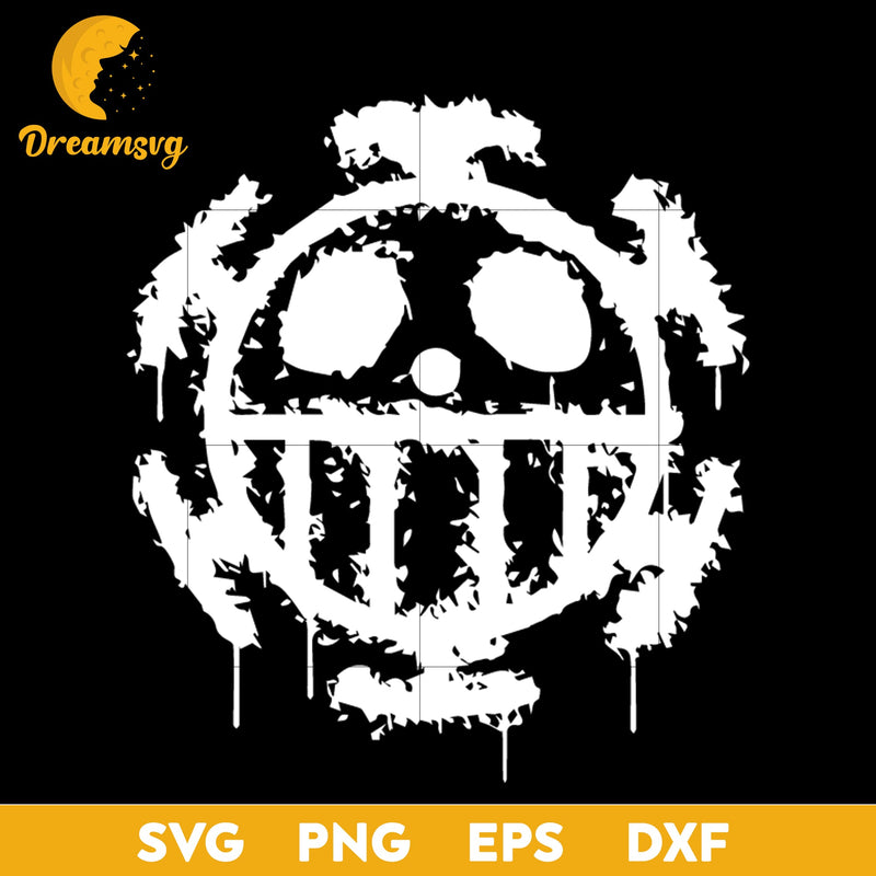 One Piece Trafalgar Law Logo Svg, One Piece Svg, Logo Svg, Anime Svg, png, eps, dxf digital download.