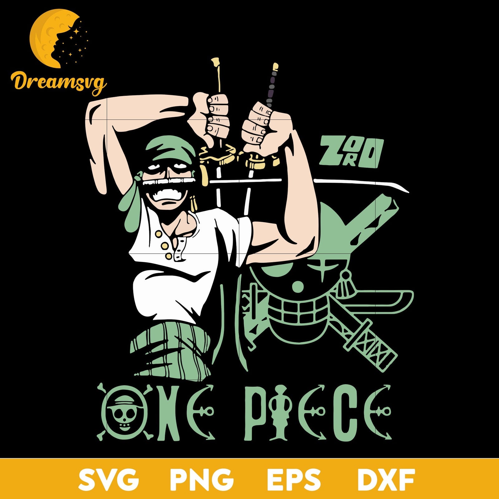 One Piece Zoro Svg, Anime Cartoon Svg, One Piece Svg, Roronoa Zoro Svg